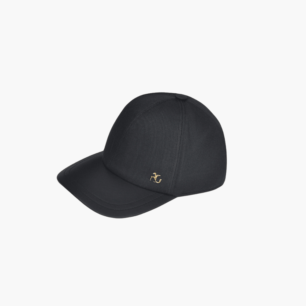 Black AG Leather Baseball Cap - Angelo Galasso - Luxury Italian Menswear London