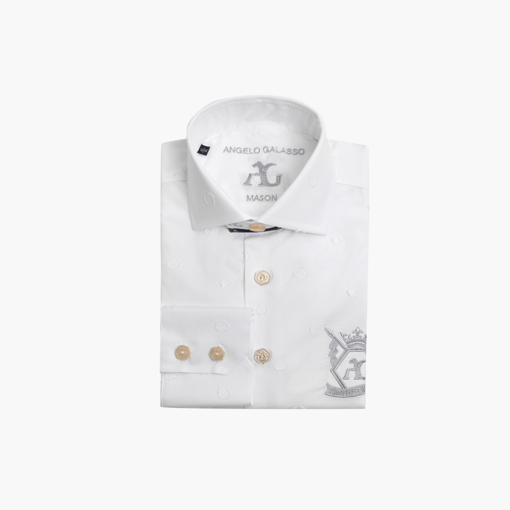 Fil Coupe Mason Shirt with Hexagonal Crest