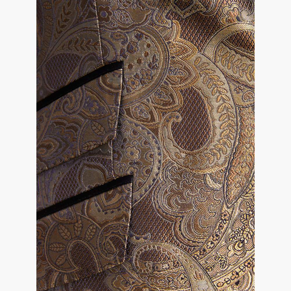 Light Brown Paisley Blazer - B11MR37011