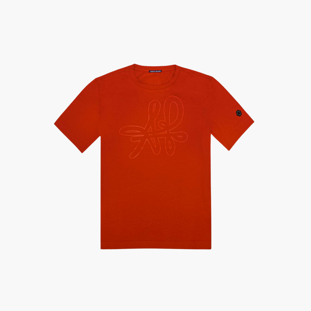 Red Signature Logo C Neck T-Shirt -
