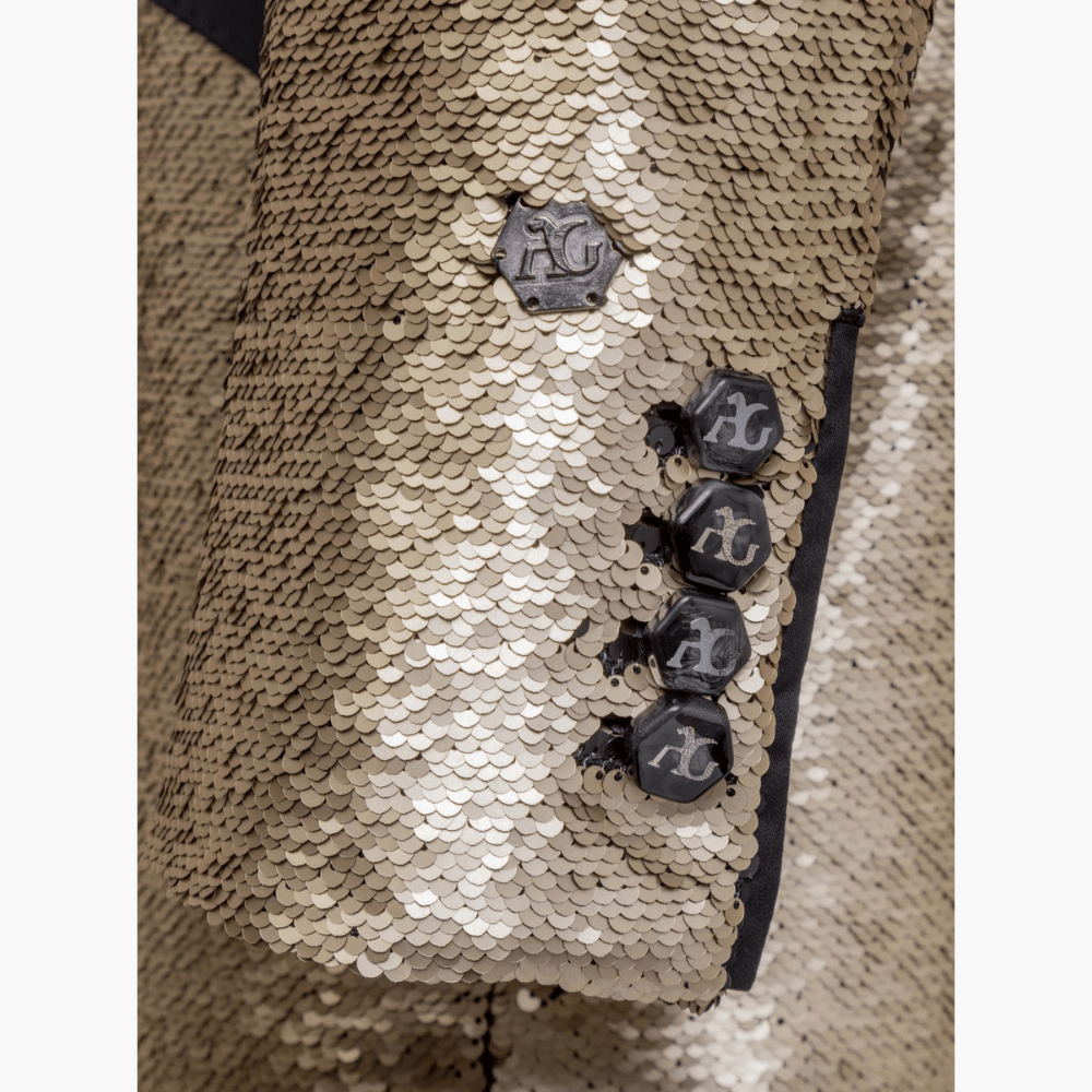 Gold Sequins Blazer - Angelo Galasso - Luxury Italian Menswear London