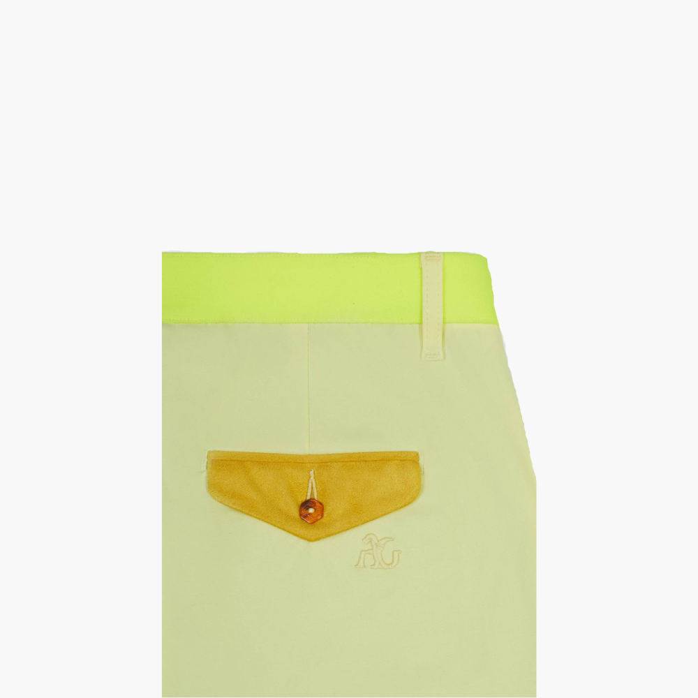 Yellow Double Pleat Chinos - A11MR2507F