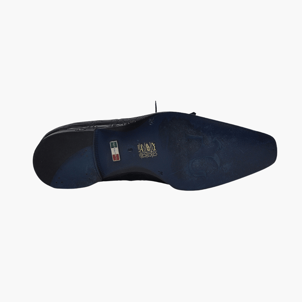 Blue Crocodile Moccasin - Angelo Galasso - Luxury Italian Menswear London