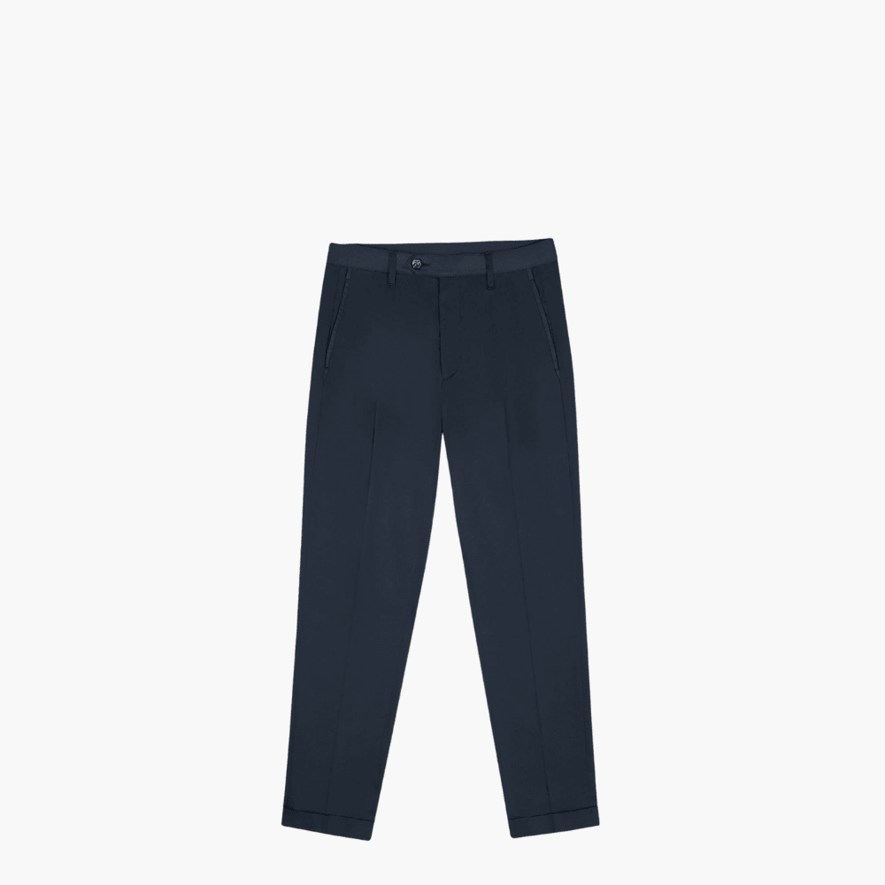 Blue Regular Chinos - Angelo Galasso - Luxury Italian Menswear London