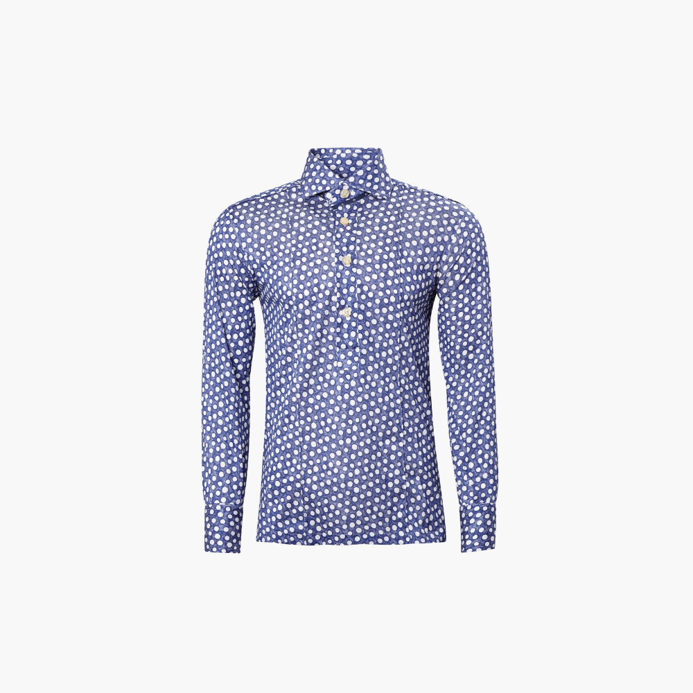 Blue and White Polka Dots Mason Polo