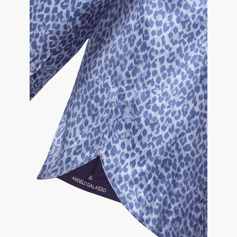 Leopard Silk Print Mason Shirt