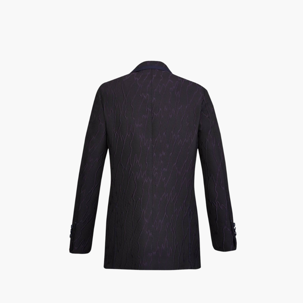 Blue Wood Effect Blazer - 19W2RIV03