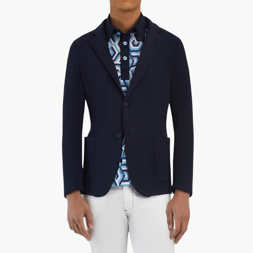 Blue Jersey Cardigan Blazer - A11MR06F01