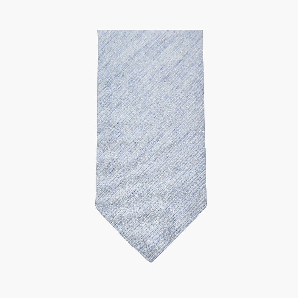 Light Blue Wool Tie - Angelo Galasso - Luxury Italian Menswear London