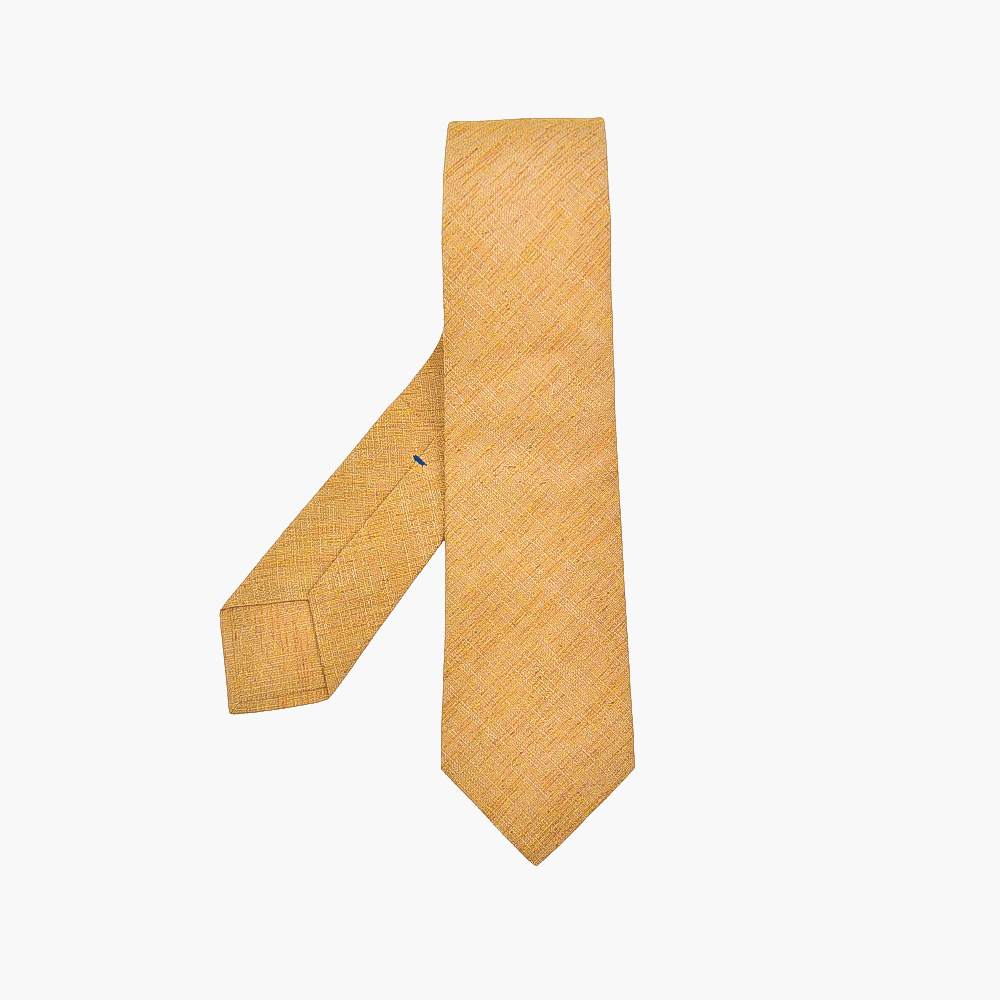 Caramel Wool Tie - Angelo Galasso - Luxury Italian Menswear London