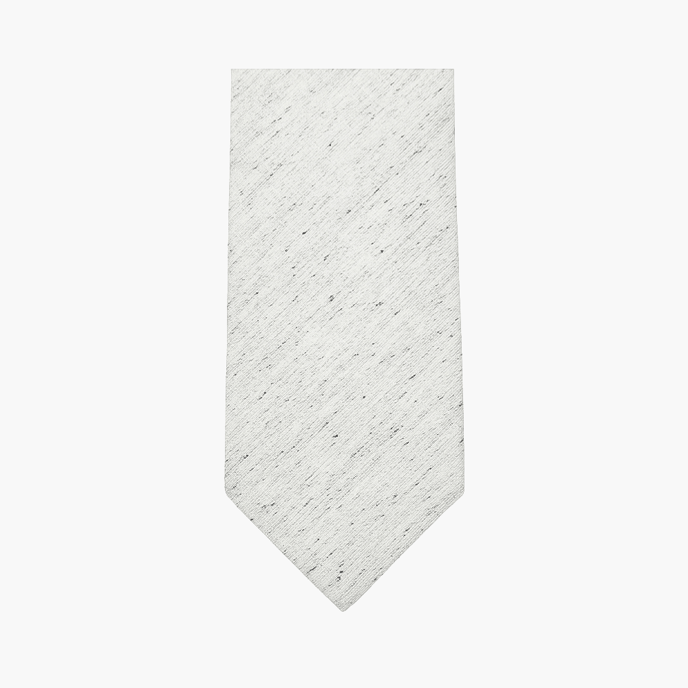 Ice Grey Wool Tie - Angelo Galasso - Luxury Italian Menswear London