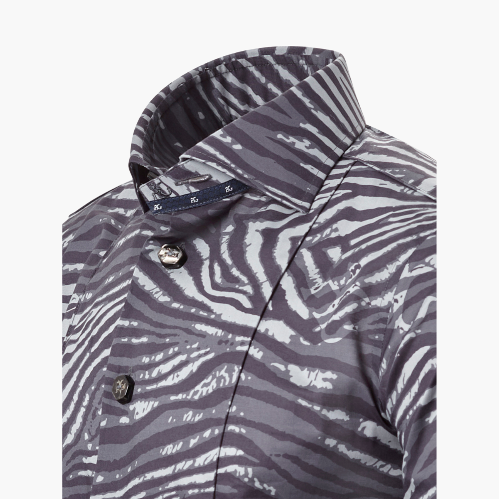 Grey Tiger Print Italia Shirt