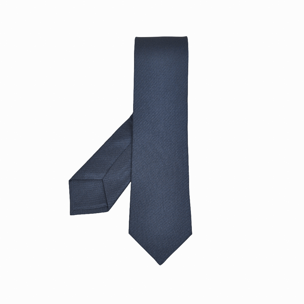 Grey Saglione Silk Tie - Angelo Galasso - Luxury Italian Menswear London