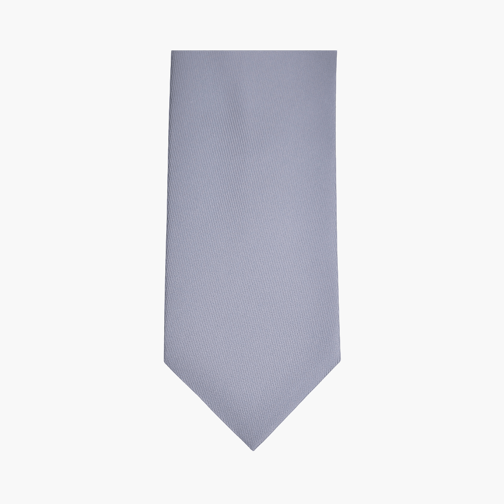 Light Grey Saglione Silk Tie - Angelo Galasso - Luxury Italian Menswear London
