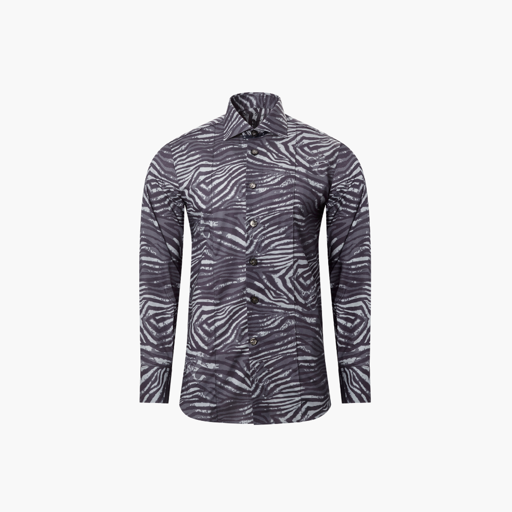 Grey Tiger Print Italia Shirt