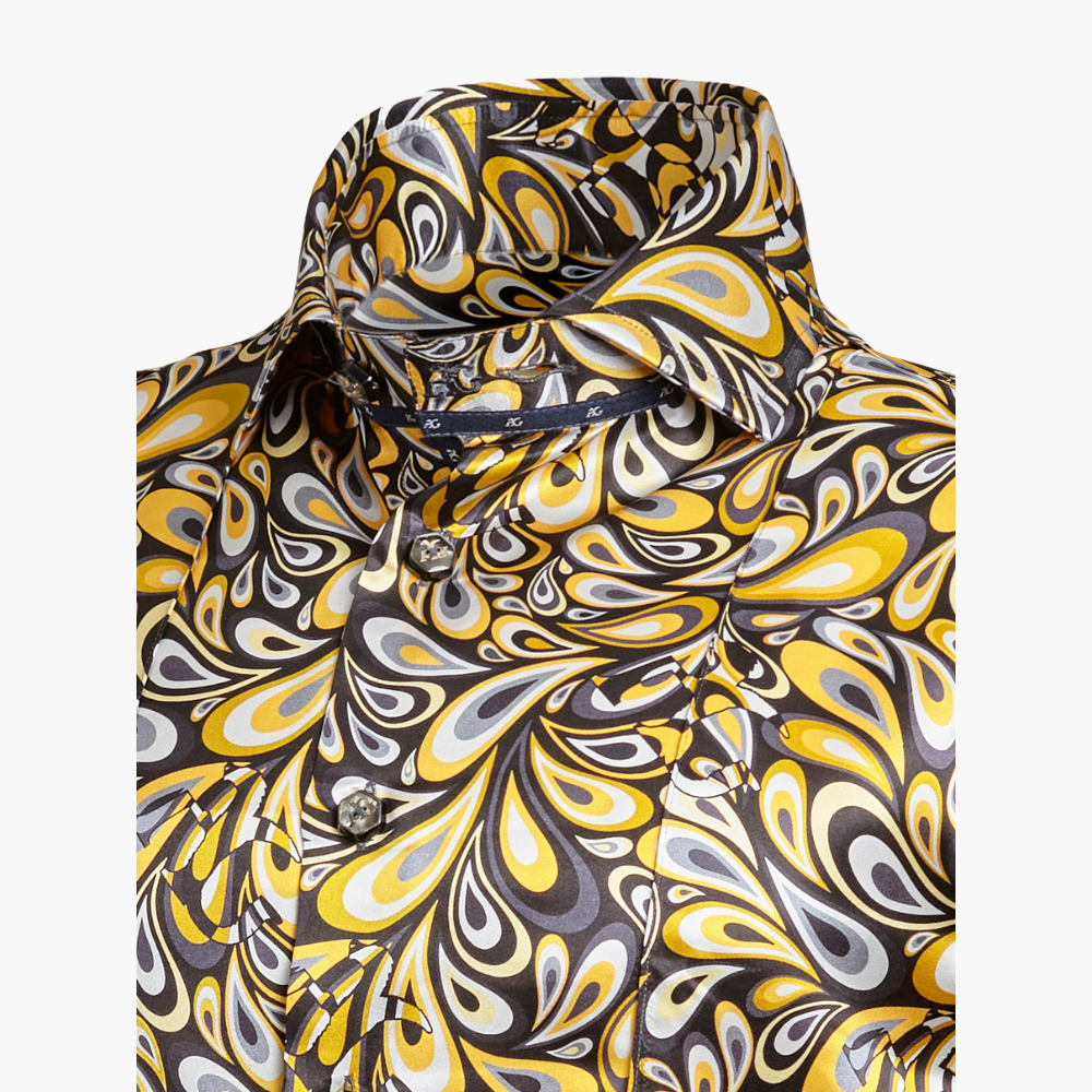 Yellow Silk Drop AG Printed Mason Shirt