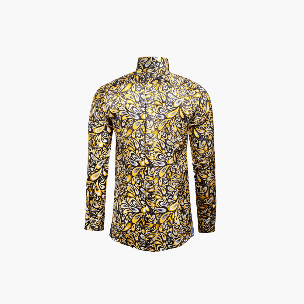 Yellow Silk Drop AG Printed Mason Shirt