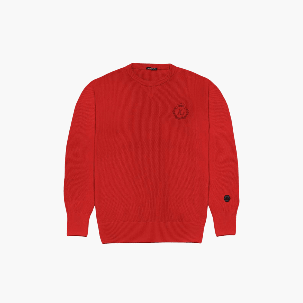 Red Cotton Summer Jumper - Angelo Galasso - Luxury Italian Menswear London
