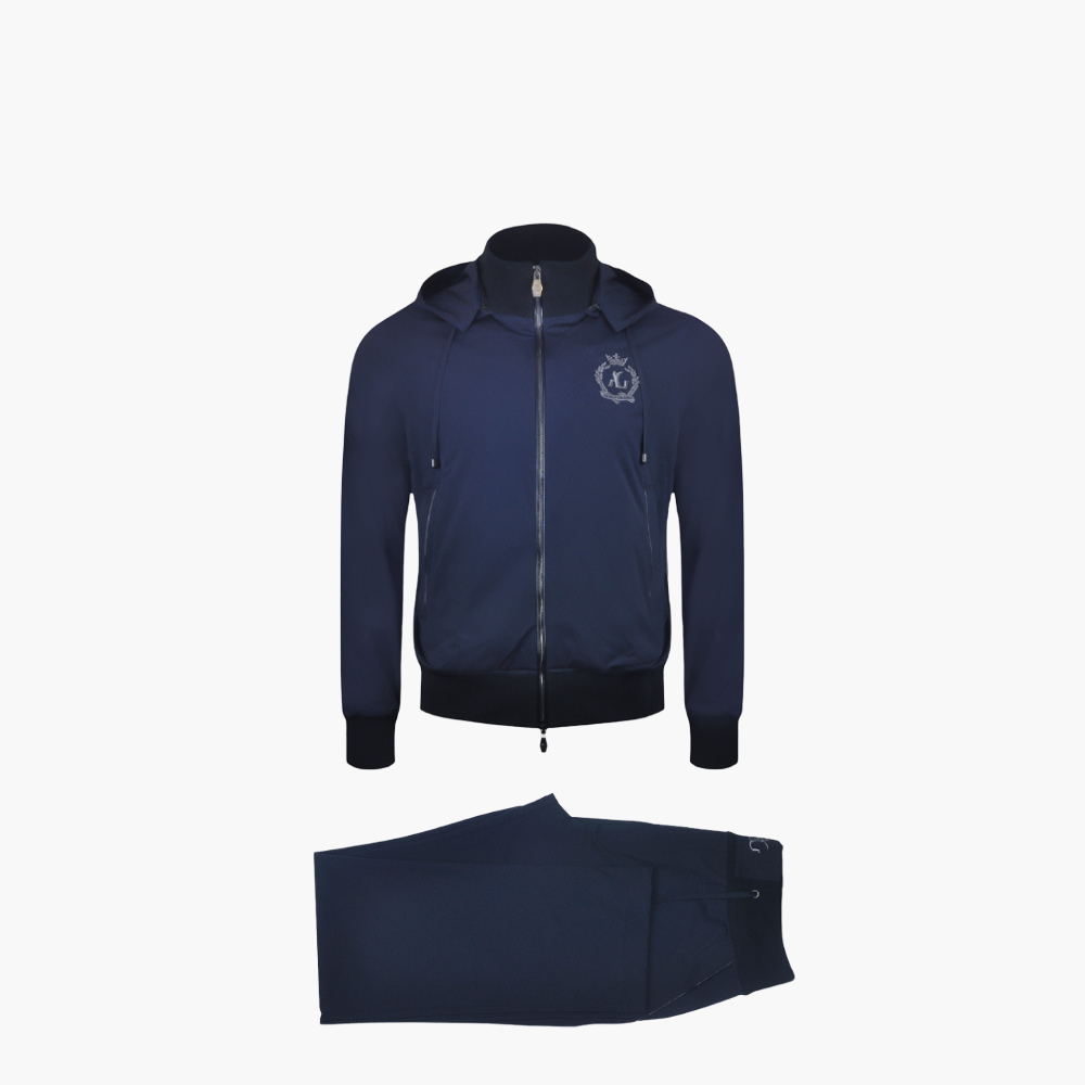 Navy Blue Alloro Logo Tracksuit - B11MR01002
