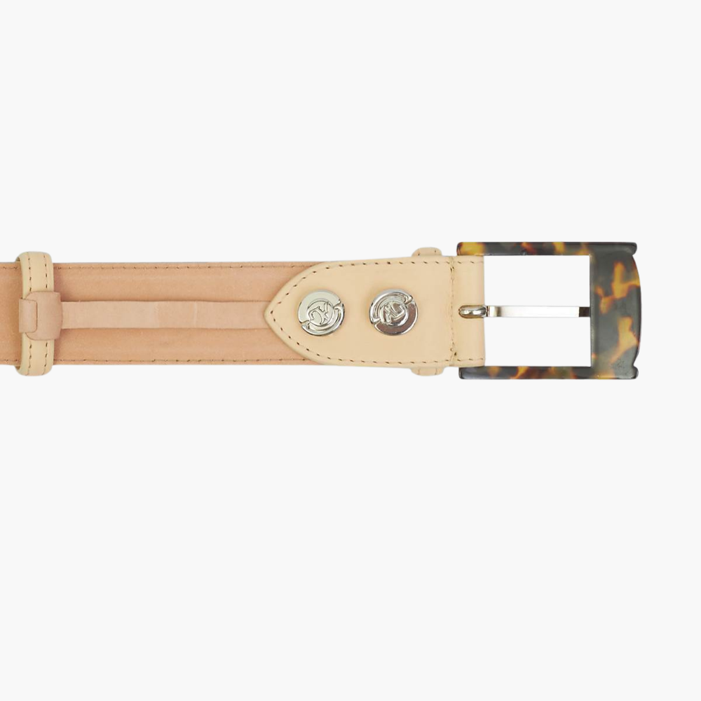 Sand Beige Calfskin Belt - A11MA0102F