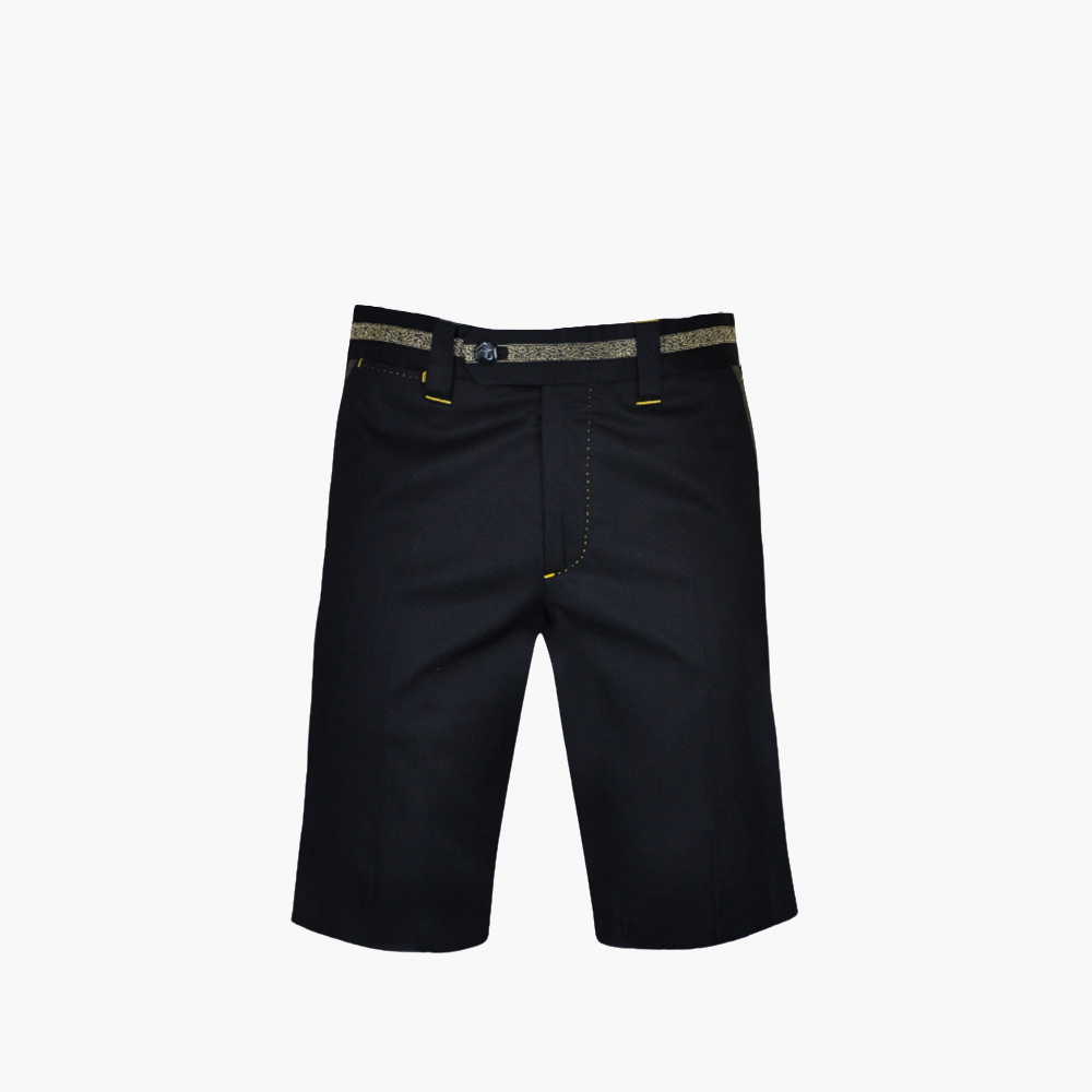 Black Hexagonal Bermuda - AG23S7RIV03BRFL