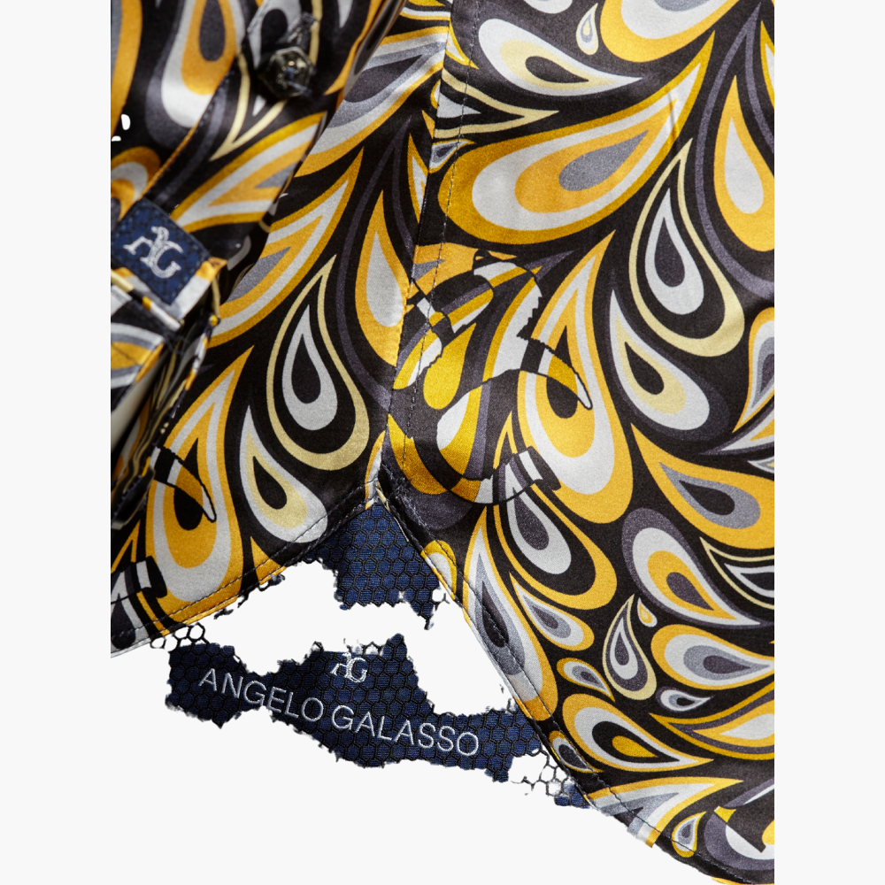Yellow Silk Drop AG Printed Mason Shirt