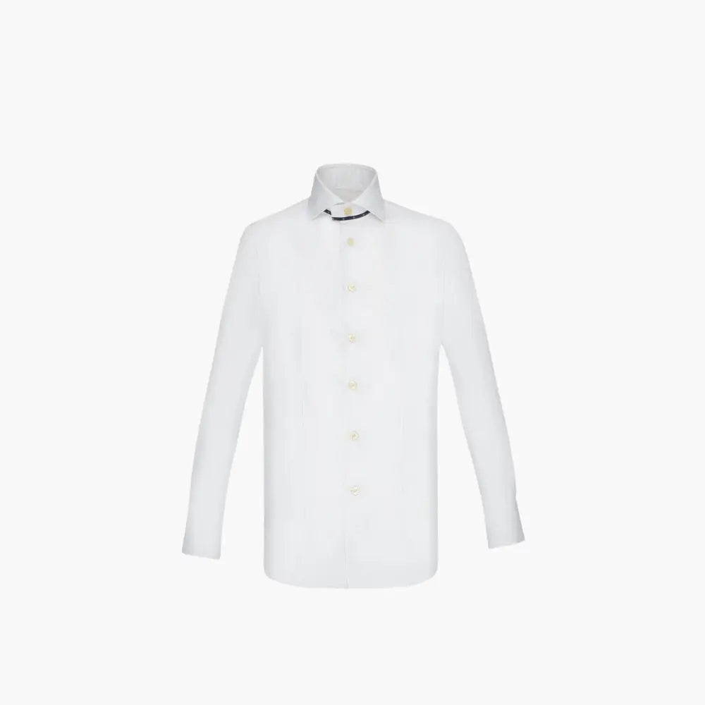 Angelo Galasso White Mason Linen Shirt - Angelo Galasso - Luxury Italian Menswear London