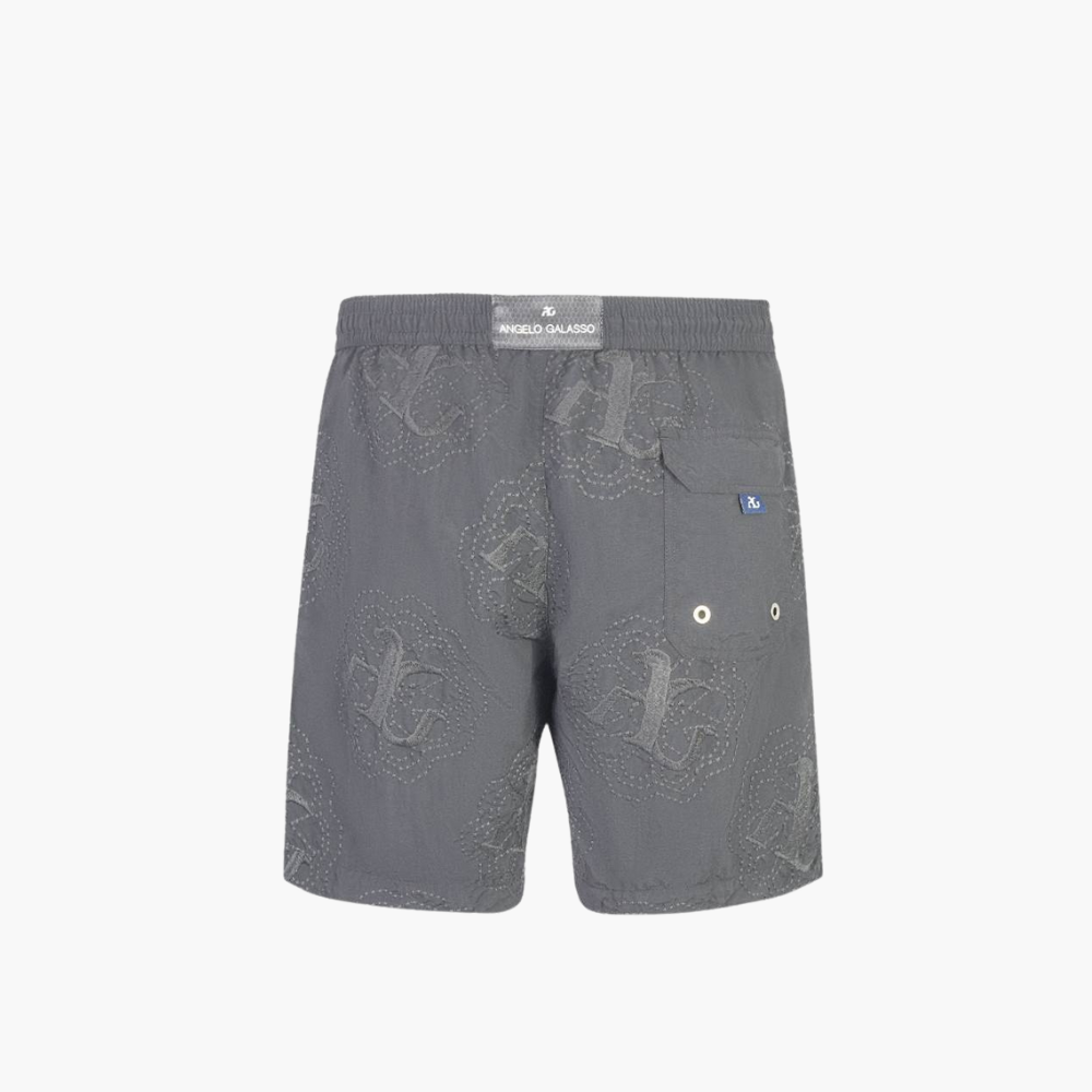 Grey Swimming Shorts with Flower - AG18SQSWI2