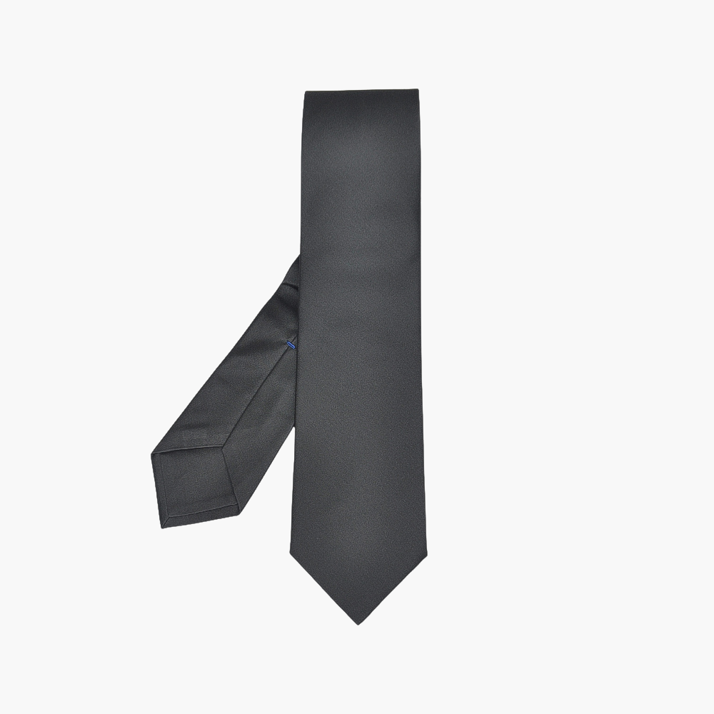 Anthracite Grey Silk Tie  - 2125200000000 ANGELO GALASSO