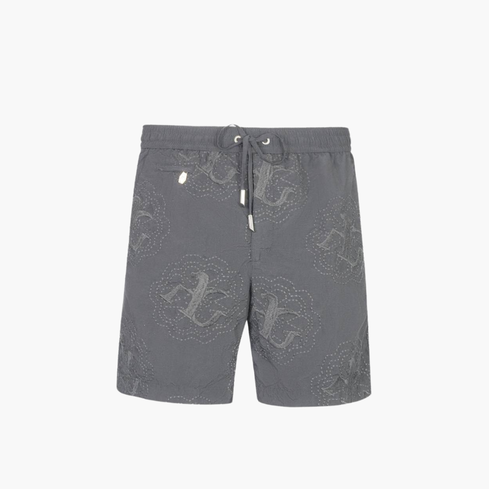 Grey Swimming Shorts with Flower - AG18SQSWI2