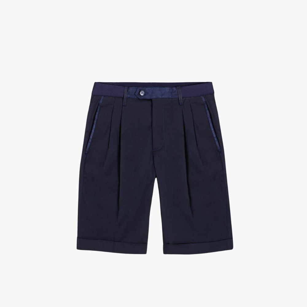 Blue Cotton Summer Bermuda - A11MR2601F