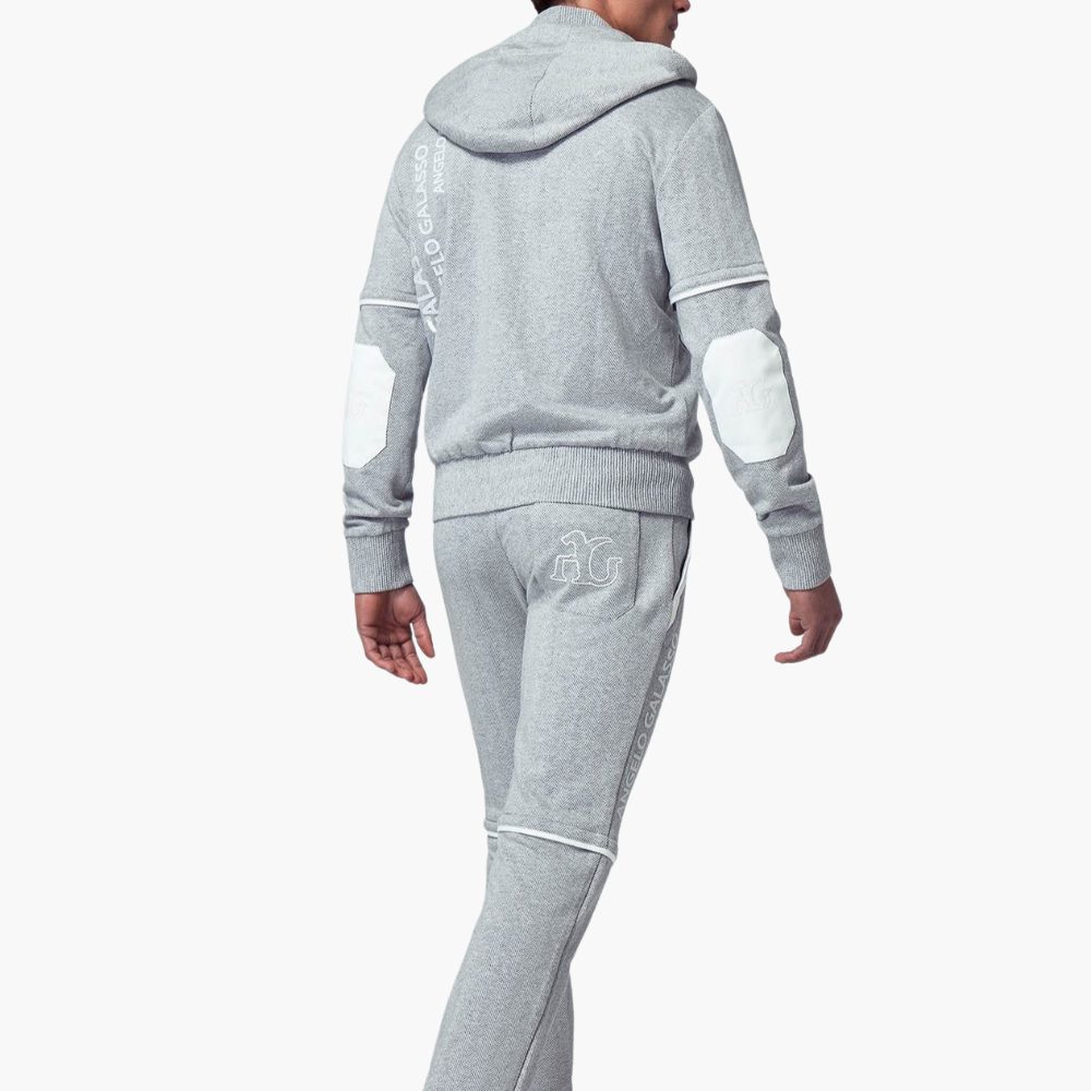 Grey and White Herringbone Tracksuit - A21MR19001