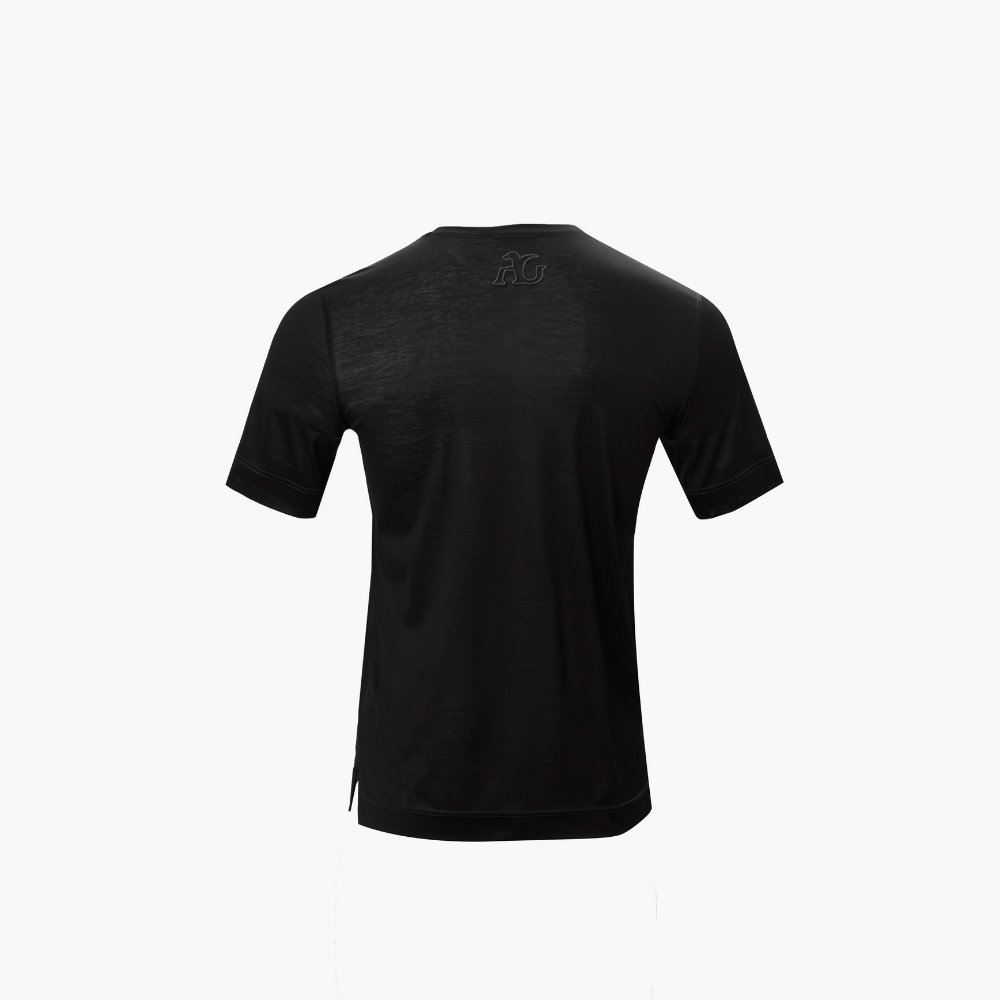 Black & Antracite Cotton AG Dragoon Logo T-Shirt -