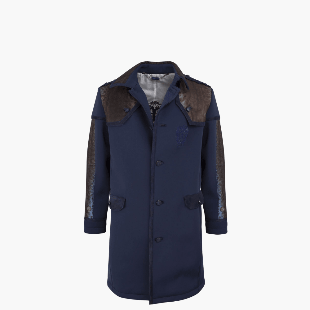 Neoprene Trench Coat - Angelo Galasso - Luxury Italian Menswear London