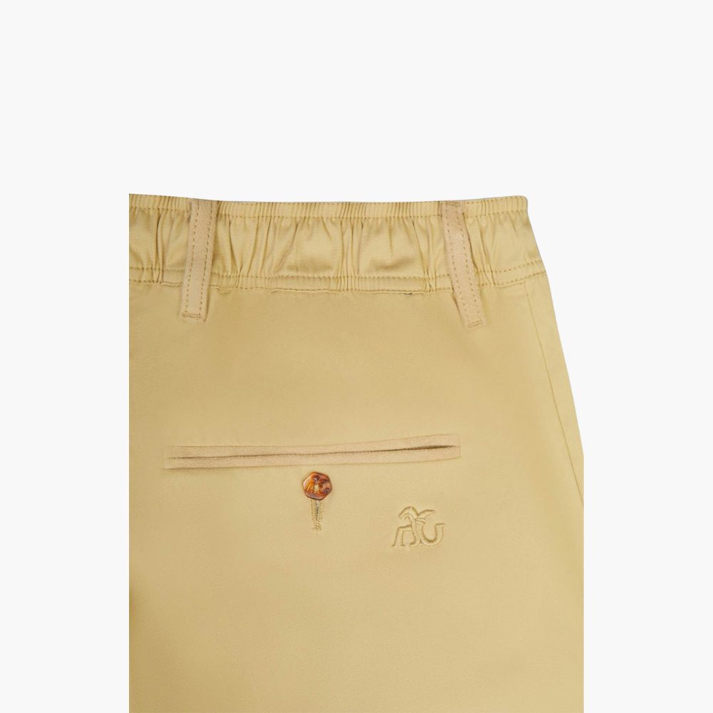 Beige Drawstring Chinos - A11MR2501F