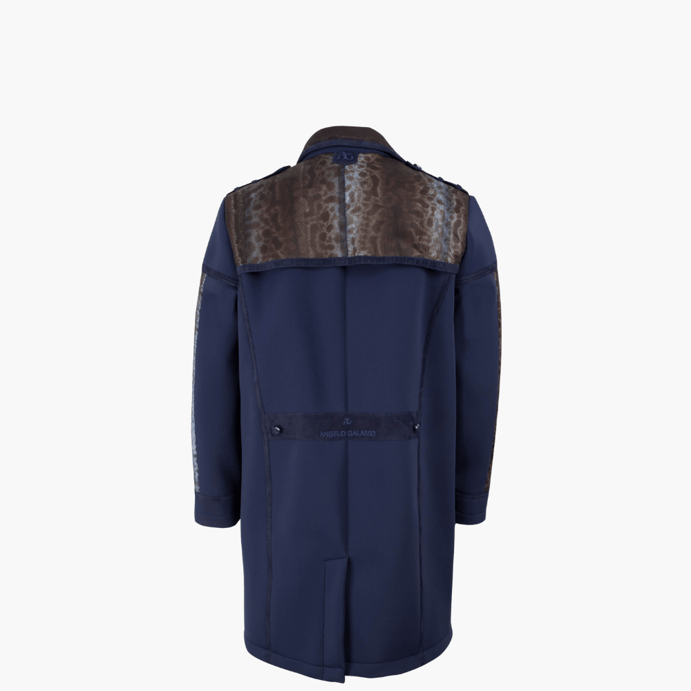 Neoprene Trench Coat - Angelo Galasso - Luxury Italian Menswear London