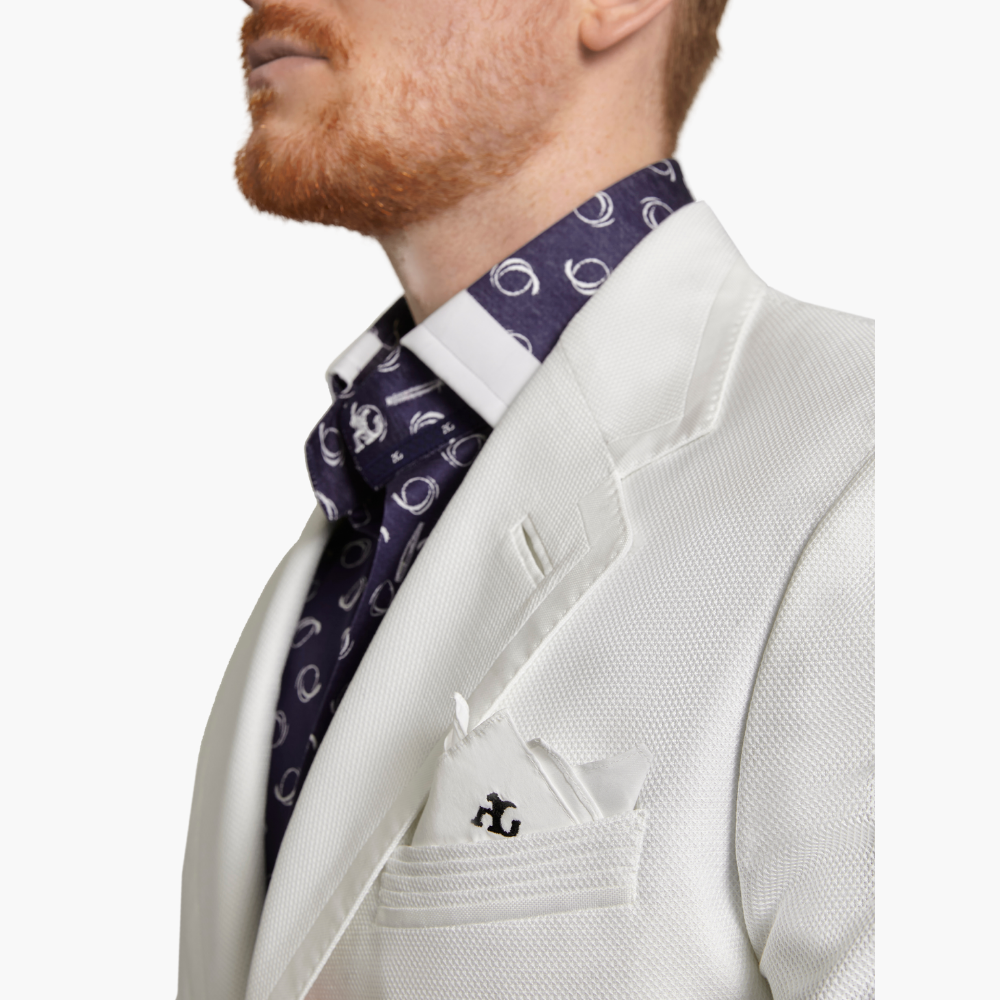 White Single Breasted Blazer - B11MR37005