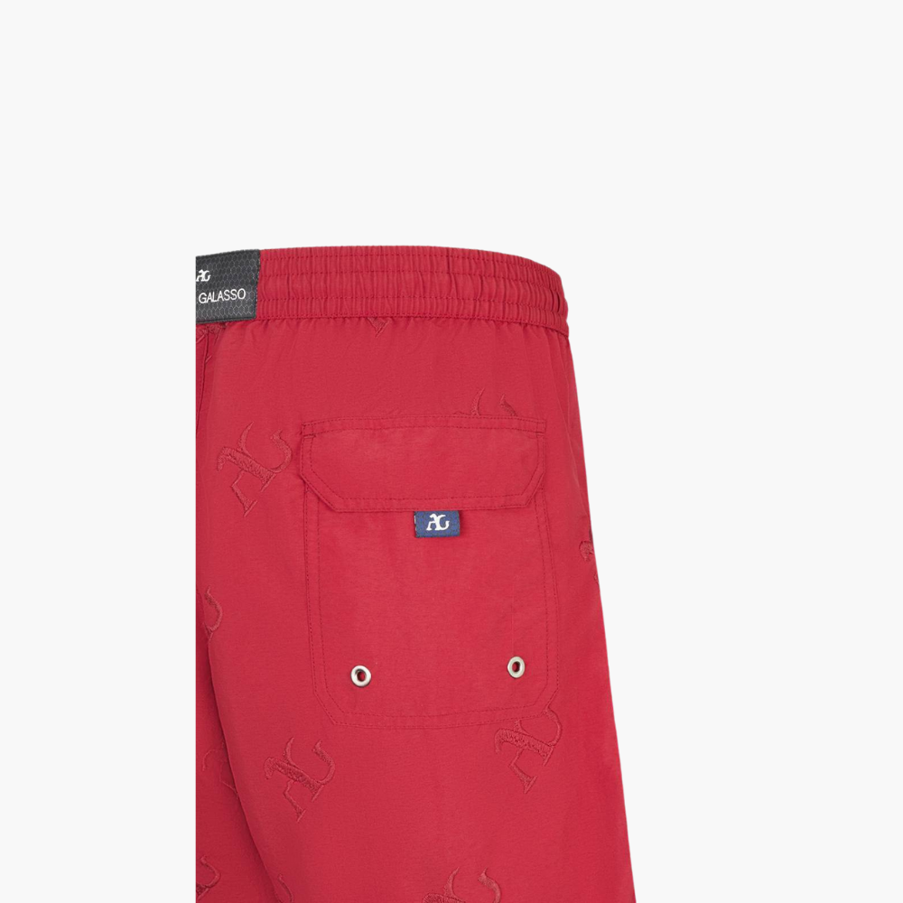 Red Swimming Shorts with AG - AG18SQSWI3