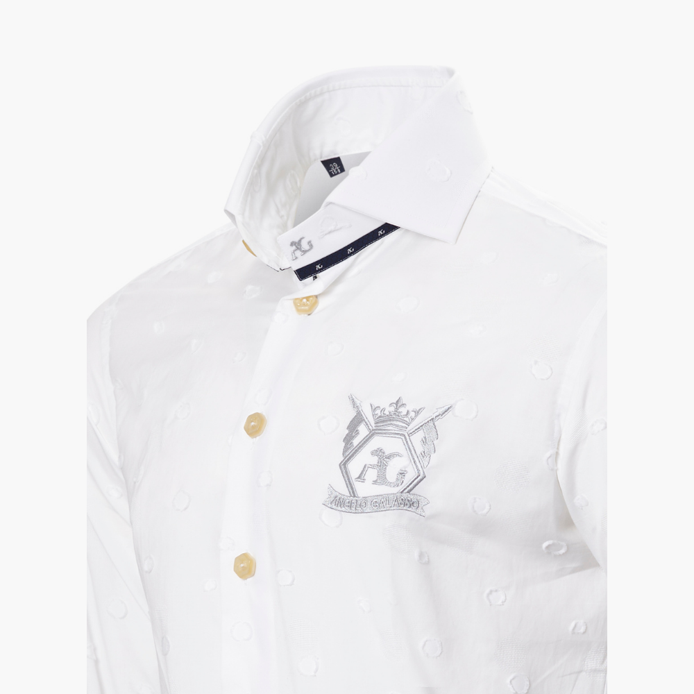 Fil Coupe Mason Shirt with Hexagonal Crest