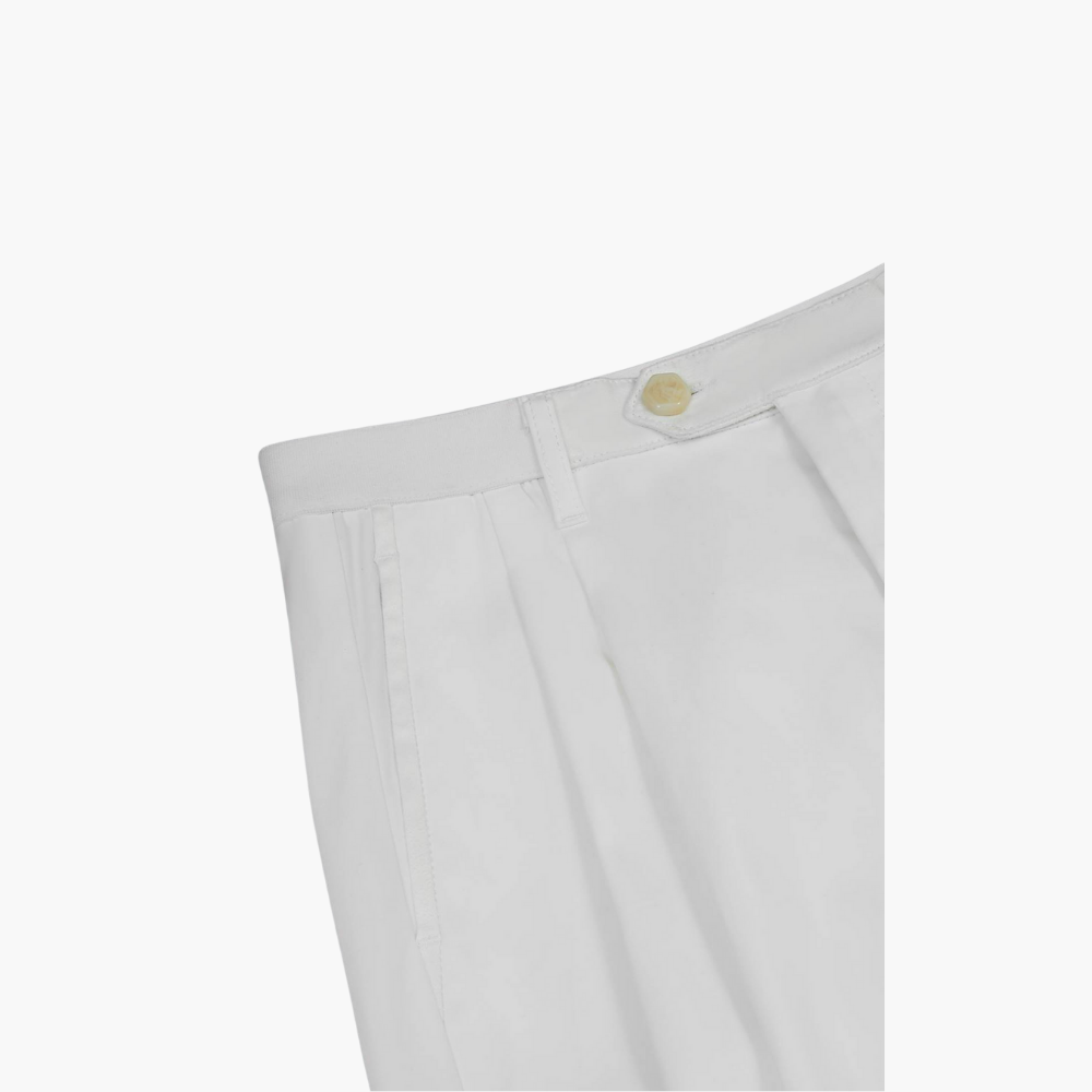 White Double Pleat Chinos - A11MR2507F