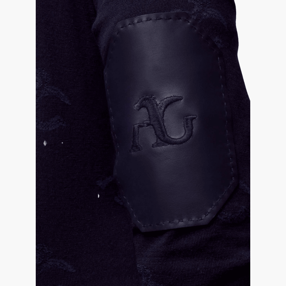 Blue Wool & Cashmere Monogram Cardigan - Angelo Galasso - Luxury Italian Menswear London