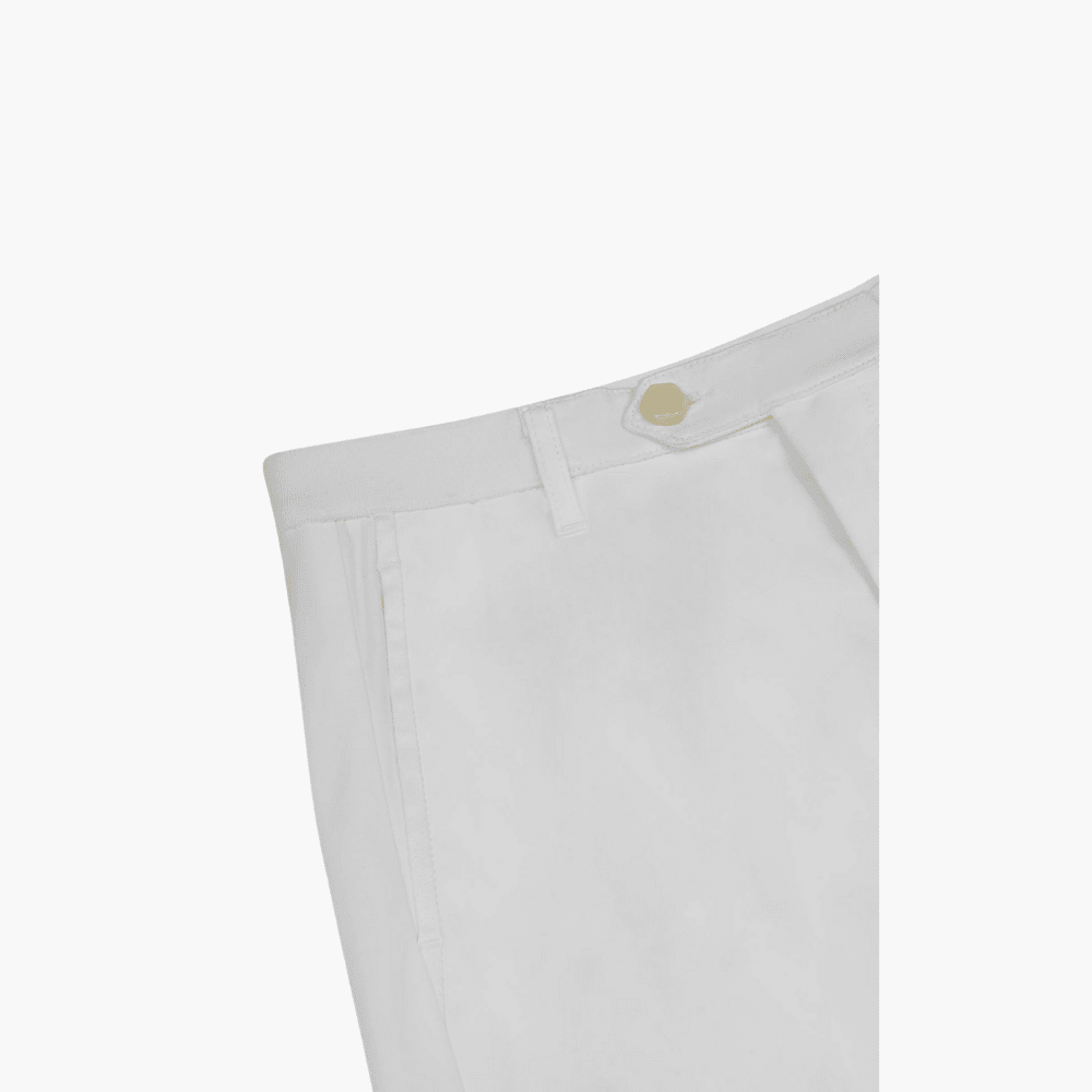 White Regular Chinos - Angelo Galasso - Luxury Italian Menswear London