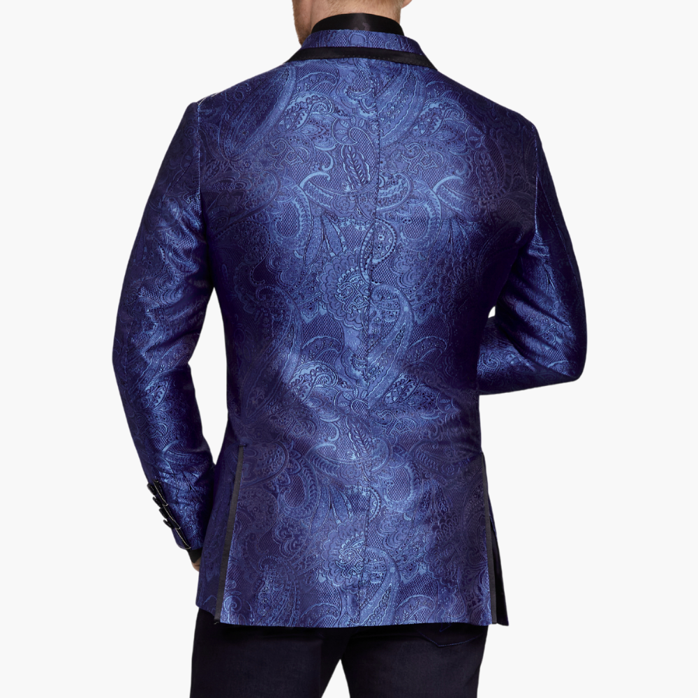 Blue Paisley Blazer - B11MR37011