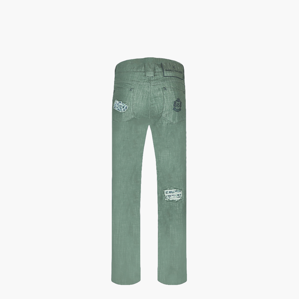 Green Malachite Jeans with Araldica Logo