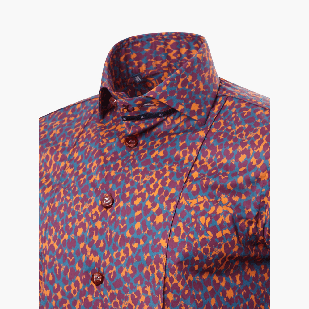 Leopard Printed Mason Shirt - Angelo Galasso - Luxury Italian Menswear London