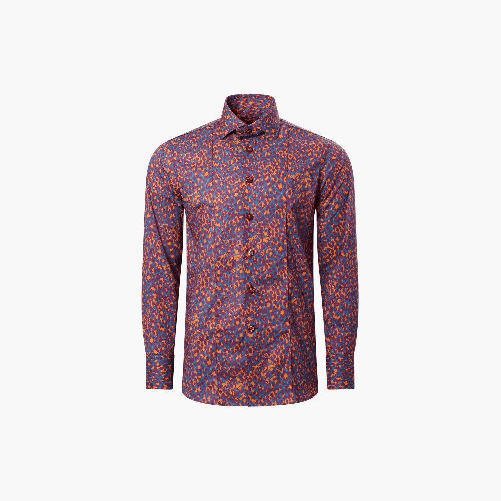 Leopard Printed Mason Shirt - Angelo Galasso - Luxury Italian Menswear London