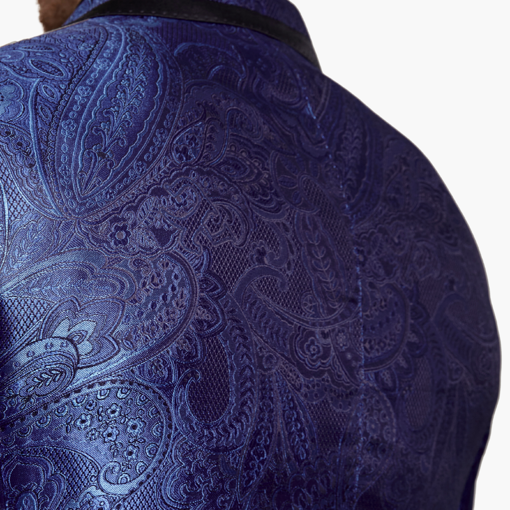 Blue Paisley Blazer - B11MR37011