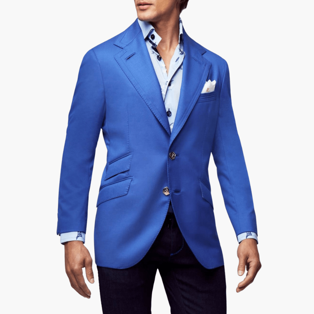 Light Wool Blazer - Angelo Galasso - Luxury Italian Menswear London