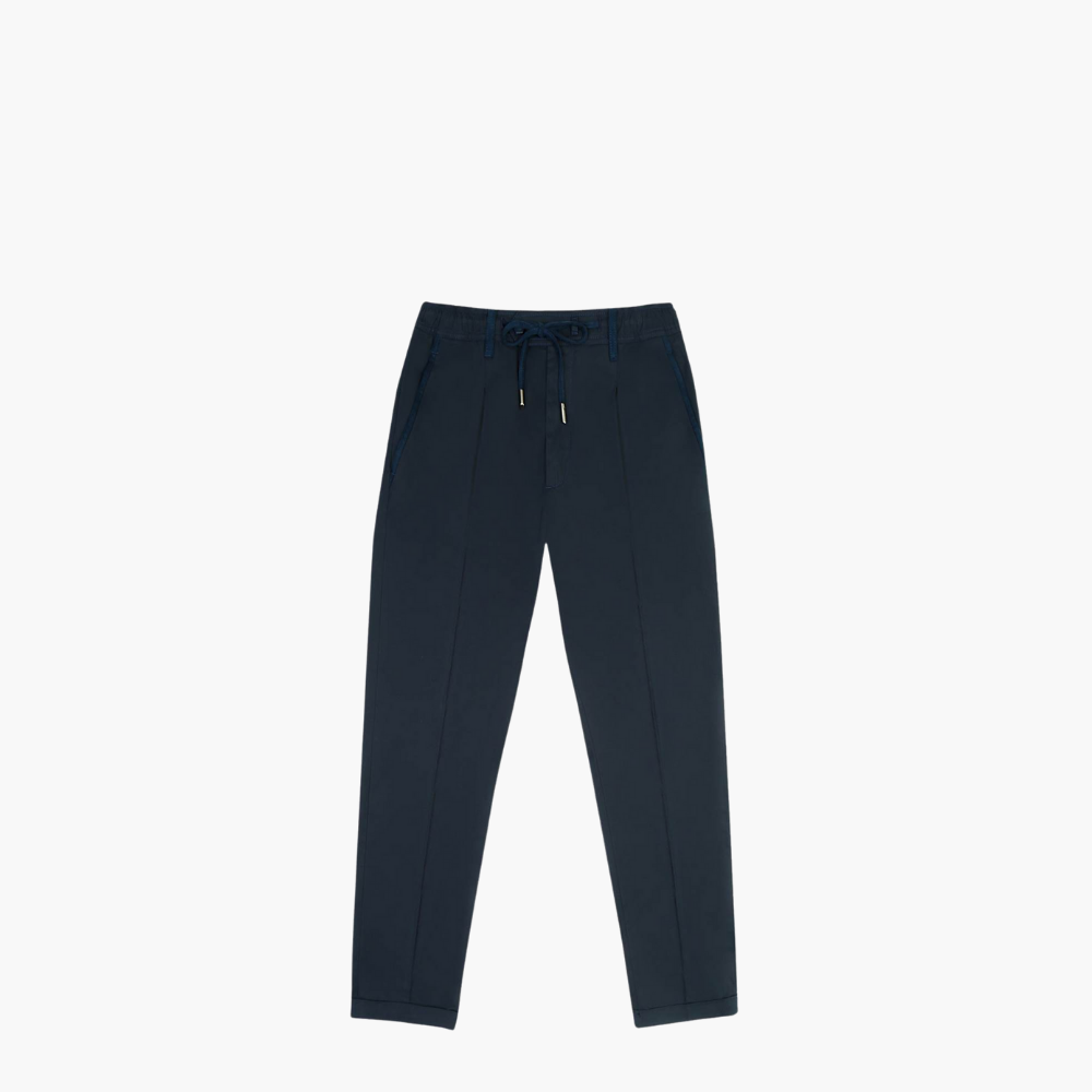 Blue Drawstring Chinos - A11MR2501F