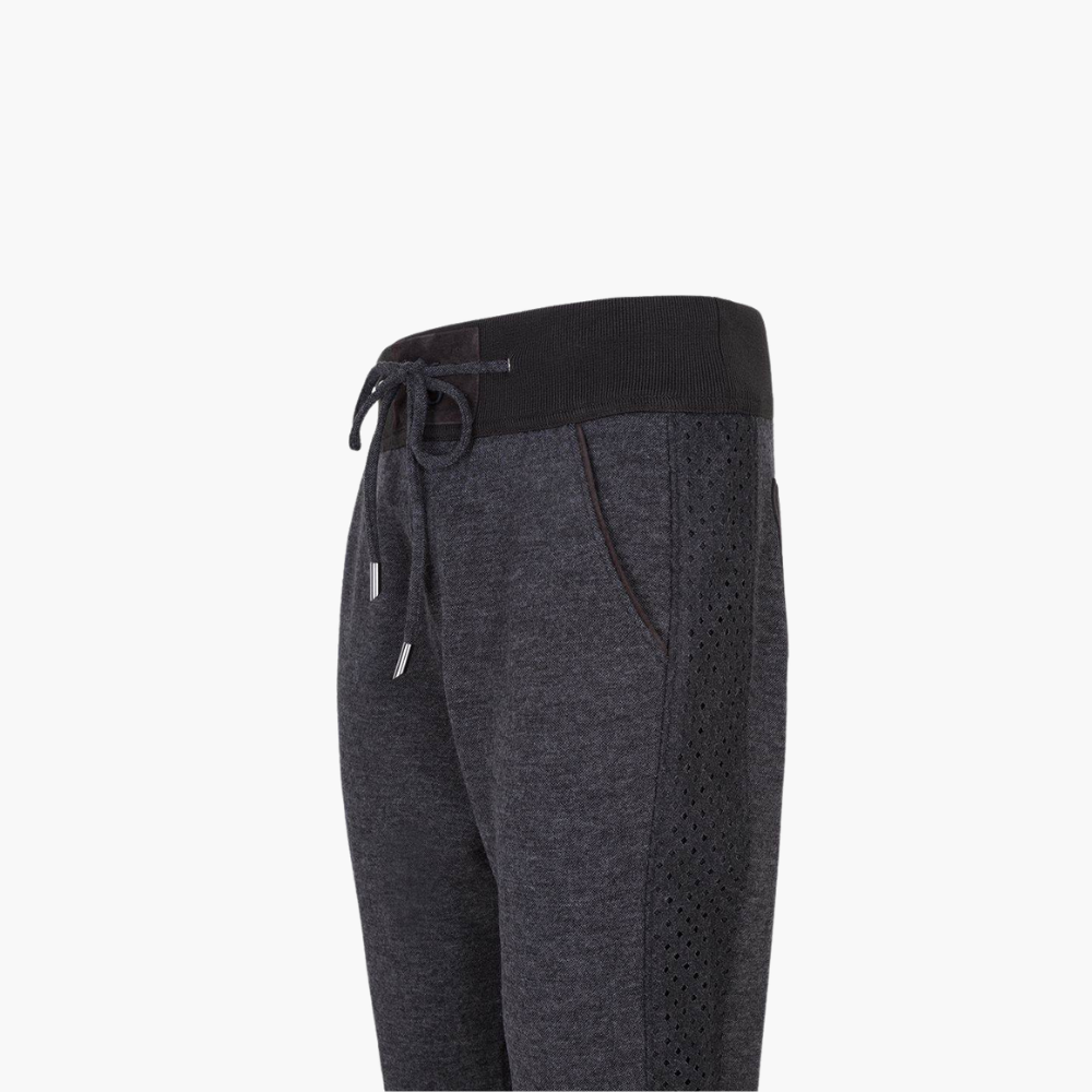 Dark Grey Tracksuit with Perforated Details - 17W8TRA04